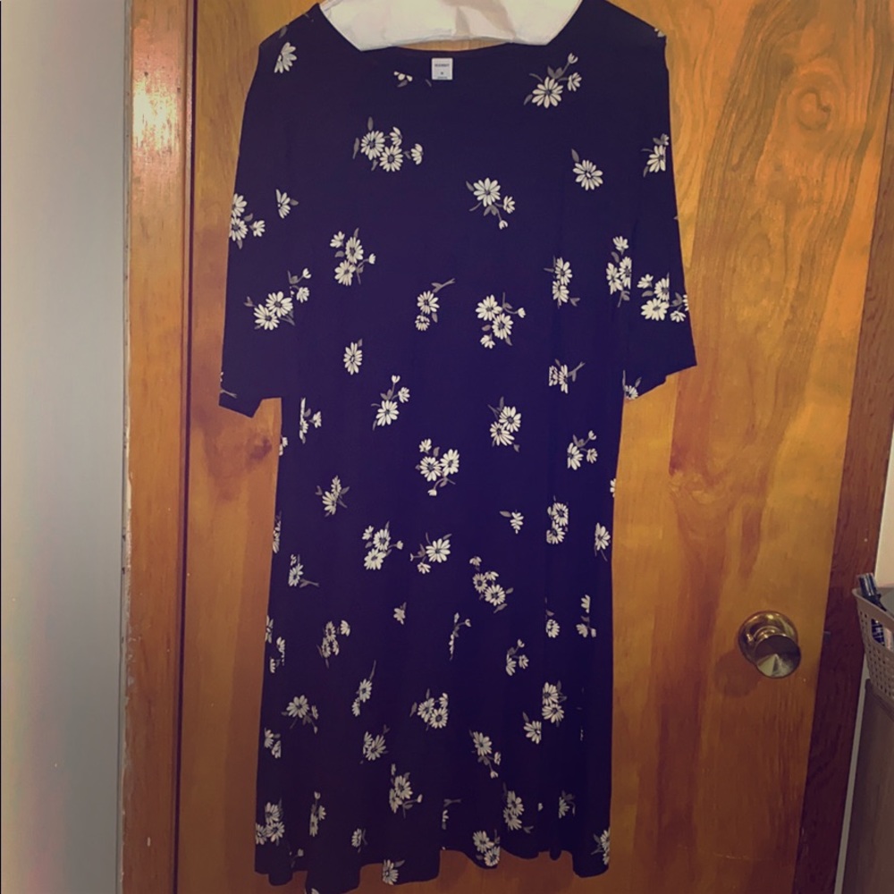 Black floral swing dress!